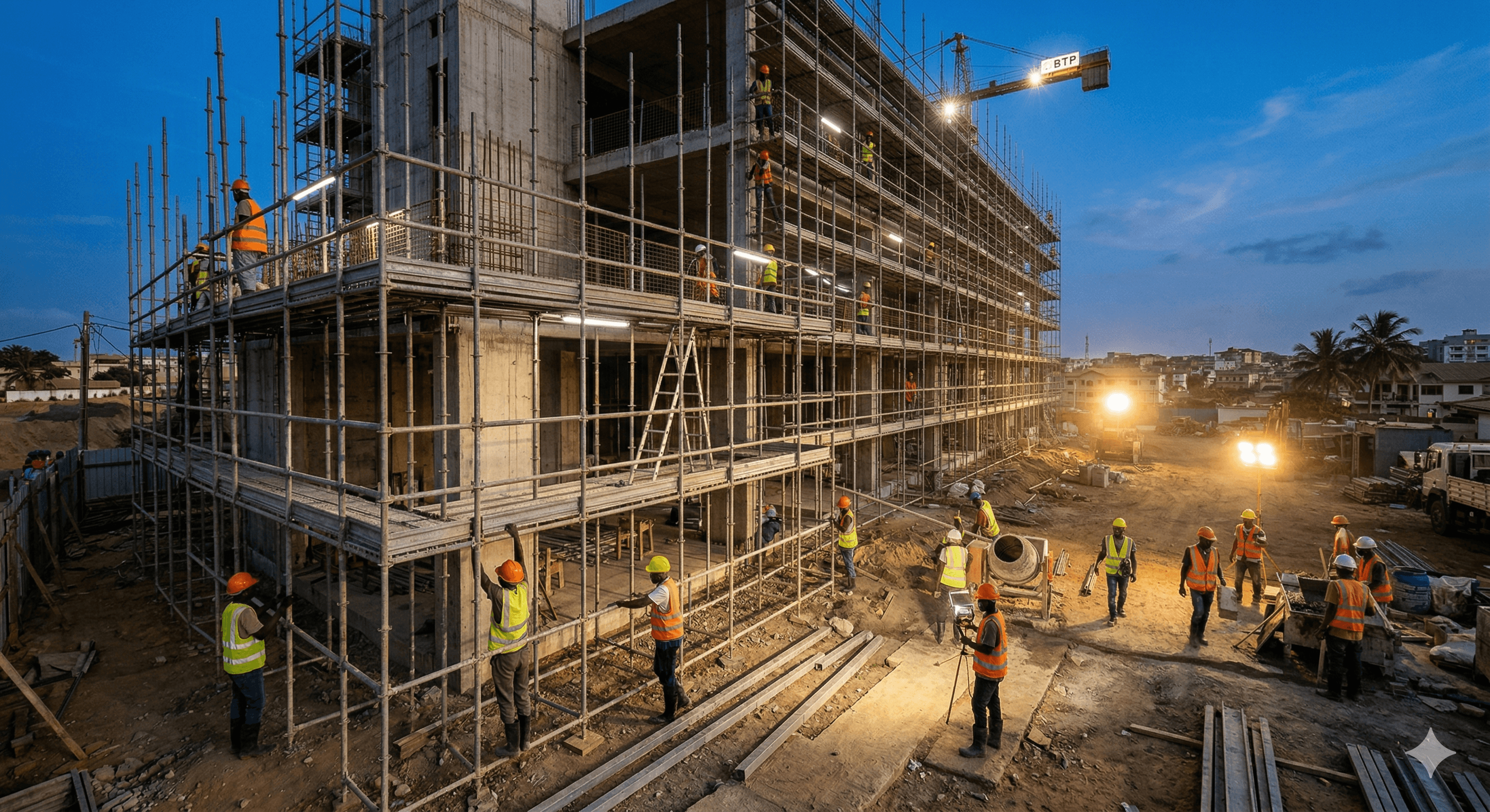 Chantier BTP en Afrique