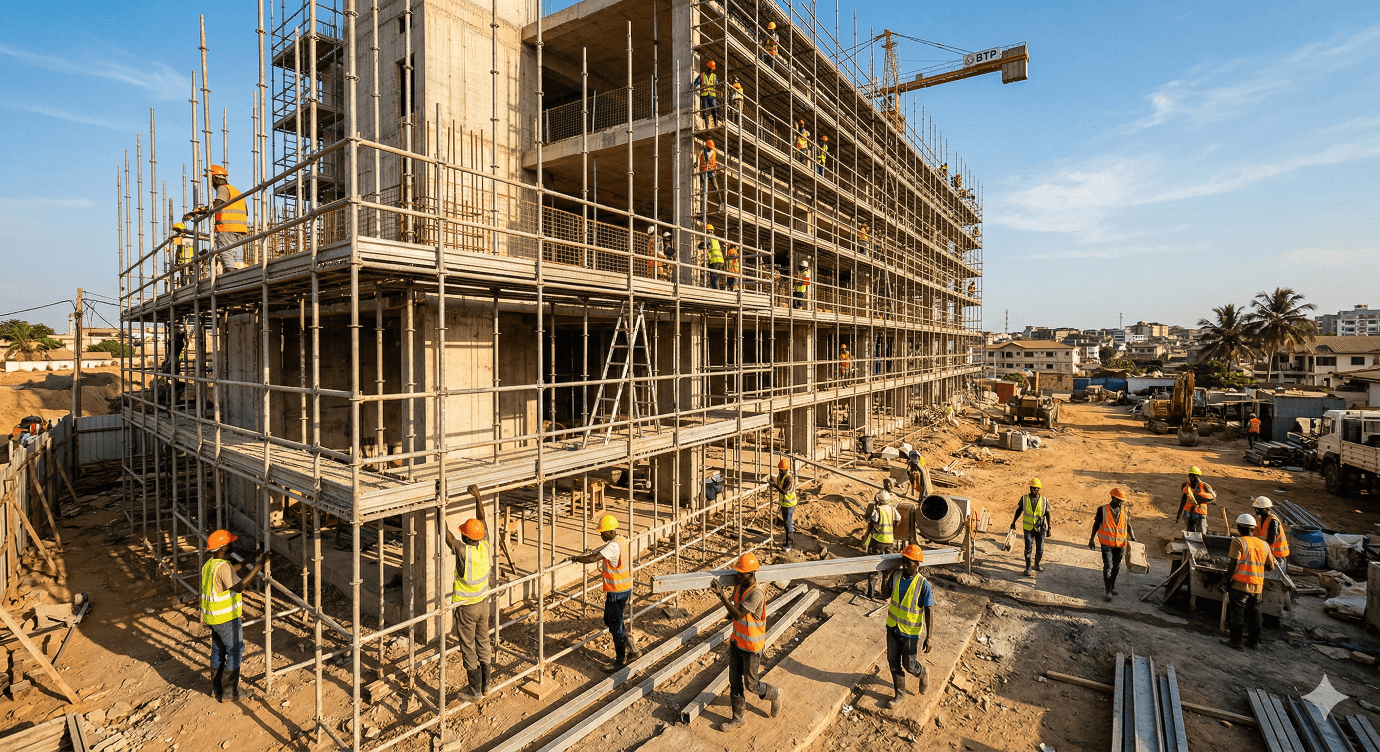 Chantier BTP en Afrique